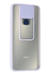 Mey İthalat®   Redmi Note 9 Kılıf Palm Buzlu Kamera Sürgülü Silikon - Lila