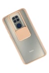Mey İthalat®   Redmi Note 9 Kılıf Palm Buzlu Kamera Sürgülü Silikon - Pembe