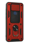 Mey İthalat®   Redmi Note 9 Kılıf Pars Lens Yüzüklü Silikon - Kırmızı