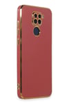 Mey İthalat®   Redmi Note 9 Kılıf Volet Silikon - Kırmızı