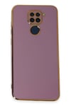 Mey İthalat®   Redmi Note 9 Kılıf Volet Silikon - Mor