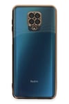 Mey İthalat®   Redmi Note 9 Pro Kılıf  Lensli Silikon - Gold