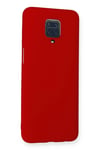 Mey İthalat®   Redmi Note 9 Pro Kılıf Nano içi Kadife Silikon - Kırmızı