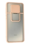 Mey İthalat®   Redmi Note 9 Pro Kılıf Palm Buzlu Kamera Sürgülü Silikon - Pembe
