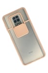 Mey İthalat®   Redmi Note 9 Pro Kılıf Palm Buzlu Kamera Sürgülü Silikon - Pembe