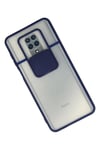 Mey İthalat®   Redmi Note 9 Pro Kılıf Palm Buzlu Kamera Sürgülü Silikon - Lacivert