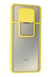 Mey İthalat®   Redmi Note 9 Pro Kılıf Palm Buzlu Kamera Sürgülü Silikon - Sarı