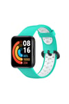 Mey İthalat®   Redmi Watch 2 Spor Delikli Kordon - Turkuaz-Beyaz