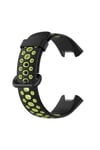 Mey İthalat®   Redmi Watch 2 Spor Delikli Kordon - Siyah-Yeşil