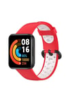 Mey İthalat®   Redmi Watch 2 Spor Delikli Kordon - Kırmızı-Beyaz