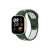 Mey İthalat®   Redmi Watch 3 Spor Delikli Kordon - Haki Yeşil-Beyaz