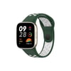 Mey İthalat®   Redmi Watch 3 Spor Delikli Kordon - Haki Yeşil-Beyaz