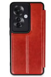 Mey İthalat®   Reno 11F Kılıf Flip Cover - Kırmızı