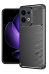 Mey İthalat®   Reno 13 Pro Kılıf Auto Focus Karbon Kapak - Siyah
