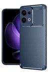 Mey İthalat®   Reno 13 Pro Kılıf Auto Focus Karbon Kapak - Lacivert