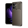 Mey İthalat®   Reno 13F Kılıf Auto Focus Karbon Kapak - Kahverengi