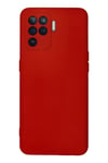 Mey İthalat®   Reno 5 Lite Kılıf Nano içi Kadife Silikon - Kırmızı
