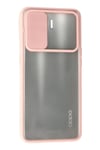 Mey İthalat®   Reno 5 Lite Kılıf Palm Buzlu Kamera Sürgülü Silikon - Pembe