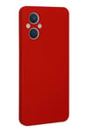 Mey İthalat®   Reno 7 Lite Kılıf Nano içi Kadife Silikon - Kırmızı