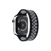 Mey İthalat®   Watch 38mm Ayarlı Delikli Silikon Kordon - Siyah-Gri