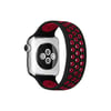 Mey İthalat®   Watch 38mm Ayarlı Delikli Silikon Kordon - Siyah-Kırmızı