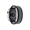 Mey İthalat®   Watch 38mm Ayarlı Delikli Silikon Kordon - Siyah-Gri
