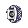 Mey İthalat®   Watch 38mm Ayarlı Delikli Silikon Kordon - Lacivert-Beyaz