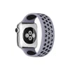 Mey İthalat®   Watch 38mm Ayarlı Delikli Silikon Kordon - Gri-Siyah