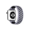 Mey İthalat®   Watch 38mm Ayarlı Delikli Silikon Kordon - Gri-Siyah
