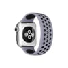 Mey İthalat®   Watch 38mm Ayarlı Delikli Silikon Kordon - Gri-Siyah