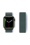 Mey İthalat®   Watch 38mm Hasırlı Cırtcırtlı Kordon - Mavi-Yeşil