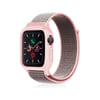 Mey İthalat®   Watch 38mm Hasırlı Cırtcırtlı Kasalı Kordon - Pembe