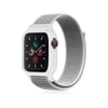 Mey İthalat®   Watch 38mm Hasırlı Cırtcırtlı Kasalı Kordon - Beyaz