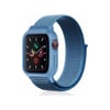 Mey İthalat®   Watch 38mm Hasırlı Cırtcırtlı Kasalı Kordon - Mavi