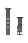 Mey İthalat®   Watch 38mm KR408 Çizgili Silikon Kordon - Koyu Gri