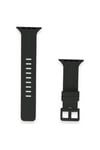Mey İthalat®   Watch 38mm KR408 Çizgili Silikon Kordon - Siyah