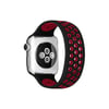 Mey İthalat®   Watch 42mm Ayarlı Delikli Silikon Kordon - Siyah-Kırmızı