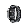 Mey İthalat®   Watch 42mm Ayarlı Delikli Silikon Kordon - Siyah-Gri