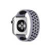 Mey İthalat®   Watch 42mm Ayarlı Delikli Silikon Kordon - Gri-Siyah