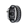 Mey İthalat®   Watch 42mm Ayarlı Delikli Silikon Kordon - Siyah-Gri