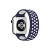 Mey İthalat®   Watch 42mm Ayarlı Delikli Silikon Kordon - Lacivert-Beyaz