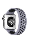 Mey İthalat®   Watch 42mm Ayarlı Delikli Silikon Kordon - Gri-Siyah