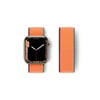 Mey İthalat®   Watch 42mm Hasırlı Cırtcırtlı Kordon - Turuncu