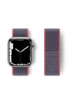 Mey İthalat®   Watch 42mm Hasırlı Cırtcırtlı Kordon - Pembe