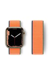Mey İthalat®   Watch 42mm Hasırlı Cırtcırtlı Kordon - Turuncu