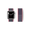 Mey İthalat®   Watch 42mm Hasırlı Cırtcırtlı Kordon - Pembe