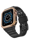 Mey İthalat®   Watch 42mm KR401 Silikon Kordon - Siyah-Rose