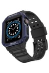 Mey İthalat®   Watch 42mm KR401 Silikon Kordon - Siyah-Mavi