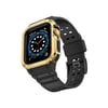 Mey İthalat®   Watch 42mm KR401 Silikon Kordon - Siyah-Gold