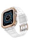 Mey İthalat®   Watch 42mm KR401 Silikon Kordon - Beyaz-Rose